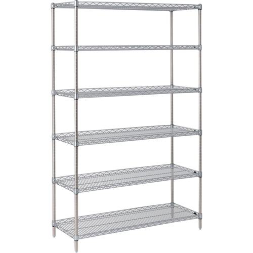 ■ERECTA スーパーシリーズ・サイドアップシェルフ 間口1062mm×奥行613mm×高さ2197mm(P) DB無 6段〔品番:LU1070P2200N6〕【3477248:0】[送料別途見積り][法人・事業所限定][外直送][店頭受取不可]