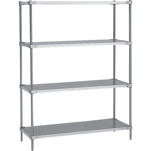 ■ERECTA スーパーシリーズ・304ソリッドシェルフ 間口1822mm&times;奥行461mm&times;高さ1384mm(P) DB付 4段〔品番:MSS1820SP1390W4〕【3477404:0】[送料別途見積り][法人・事業所限定][直送][店頭受取不可]｜ホームセンターバロー　店