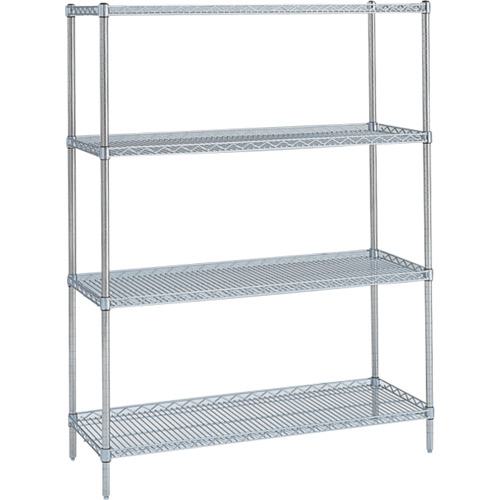 ■ERECTA スーパーシリーズ・サイドアップシェルフ 間口1518mm×奥行460mm×高さ1587mm(P) DB無 4段〔品番:MU1520P1590N4〕【3480482:0】[送料別途見積り][法人・事業所限定][外直送][店頭受取不可]