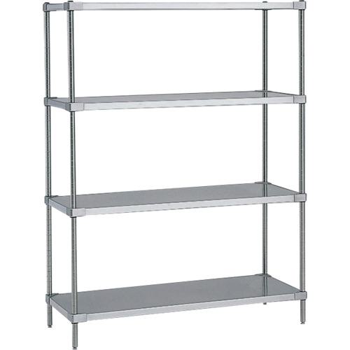 ■ERECTA スーパーシリーズ・304ソリッドシェルフ 間口1519mm&times;奥行461mm&times;高さ1384mm(P) DB付 3段〔品番:MSS1520SP1390W3〕【3488413:0】[送料別途見積り][法人・事業所限定][外直送][店頭受取不可]｜ホームセンターバロー　店