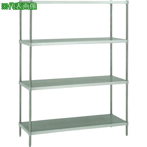 ■ERECTA スーパーシリーズ・304パンチングソリッドシェルフ 間口1062mm×奥行460mm×高さ1587mm(P) DB無 4段〔品番:MSS1070PSP1590N4〕【3490116:0】[送料別途見積り][法人・事業所限定][直送][店頭受取不可]