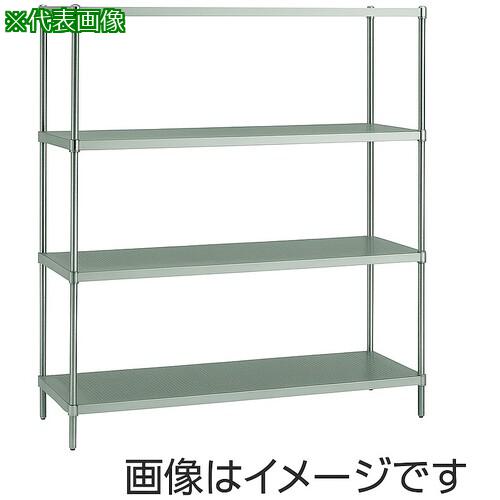 ■ERECTA スーパーシリーズ・304パンチングソリッドシェルフ 間口605mm×奥行460mm×高さ2197mm(P) DB付 5段〔品番:MSS610PSP2200W5〕【3493175:0】[送料別途見積り][法人・事業所限定][直送][店頭受取不可]