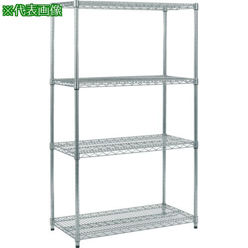 ■TRUSCO ステンレス製メッシュラック H1533XW605XD457 4段〔品番:TSM5244〕【3526950:0】[直送DS][店頭受取不可]｜ホームセンターバロー　店
