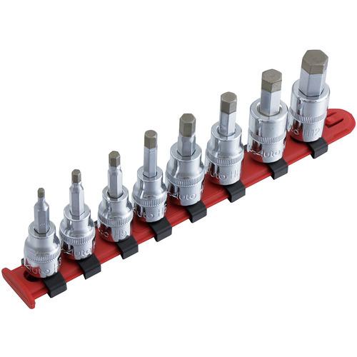 ■Pro-Auto 3/8”DR.ダイヤモンドチップヘックスビットソケットセット〔品番:PDTBS8S〕【3538367:0】[送料別途見積り][掲外取寄][店頭受取不可]