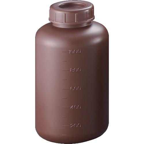 ■サンプラ PE広口遮光瓶 1L (50個入)〔品番:02913C〕【3540928:0】[店頭受取不可]