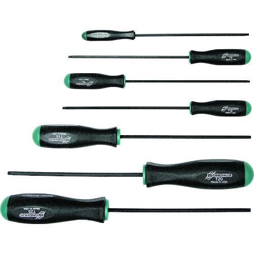 ■BONDHUS トルクス[[R下]]ドライバー いじり止め セット7本組(TR7-TR25) No.33831〔品番:TRSX7S〕【3548348:0】[送料別途見積り][掲外取寄][店頭受取不可]