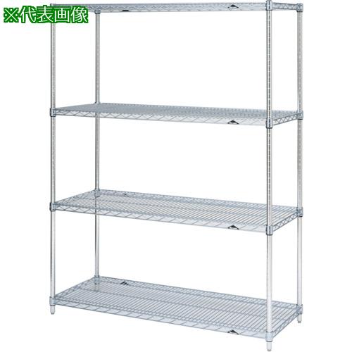 ■Maruzen ワイヤーシェルフ 棚4段〔品番:NX1820PH1900S4〕【3592971:0】[送料別途見積り][法人・事業所限定][直送][店頭受取不可]｜ホームセンターバロー　店
