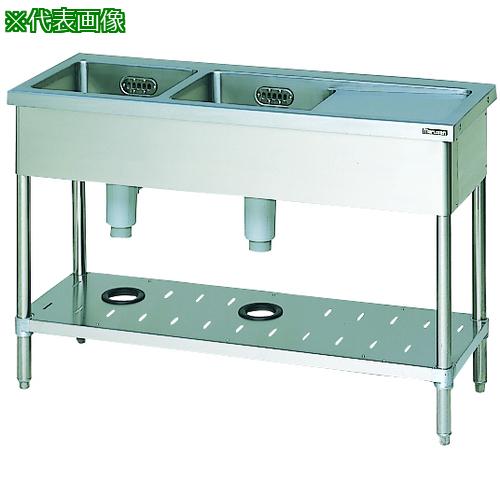 ■Maruzen 二槽水切付シンク SUS304〔品番:BSM2X156LH〕【3594065:0】[送料別途見積り][法人・事業所限定][直送][店頭受取不可]｜ホームセンターバロー　店