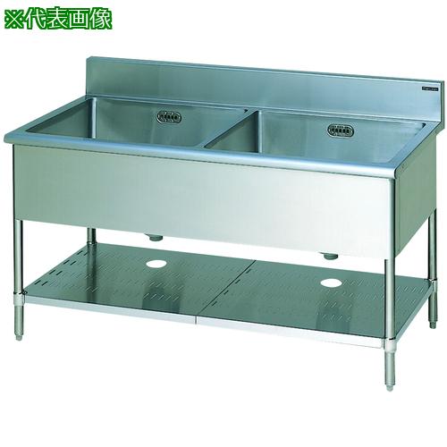 ■Maruzen 二槽シンク 前面アール JFEA適合品〔品番:MS2127X〕【3606581:0】[送料別途見積り][法人・事業所限定][直送][店頭受取不可]｜ホームセンターバロー　店