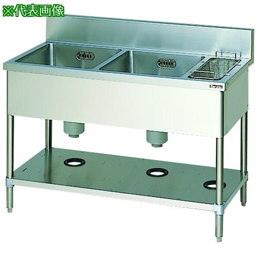 ■Maruzen 二槽ゴミ入付シンク SUS304〔品番:BSG2X126LH〕【3606586:0】[送料別途見積り][法人・事業所限定][直送][店頭受取不可]｜ホームセンターバロー　店