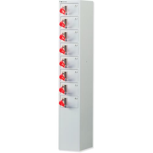 ■仁張 脱衣場向貴重品ロッカー(1列8段)〔品番:NKDS0108〕【3607540:0】[送料別途見積り][法人・事業所限定][外直送][店頭受取不可]