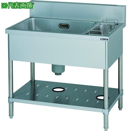 ■Maruzen 一槽ゴミ入付シンク SUS304〔品番:BSG1X126RH〕【3611309:0】[送料別途見積り][法人・事業所限定][直送][店頭受取不可]｜ホームセンターバロー　店
