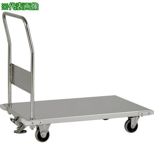 ■テックサス ステンレス台車 SUSφ100ウレタン車 フロアストッパー付〔品番:LD9060DFS〕【3611525:0】[法人・事業所限定][外直送元][店頭受取不可]
