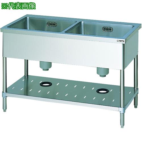 ■Maruzen 二槽シンク バックなし〔品番:BS2126NH〕【3612496:0】[送料別途見積り][法人・事業所限定][直送][店頭受取不可]｜ホームセンターバロー　店