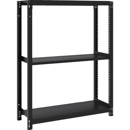■TRUSCO スチールラック M1型ボルトレス軽量棚900X320XH1200 3段 サテンブラック〔品番:M14333SB〕【3619839:0】[店頭受取不可]｜ホームセンターバロー　店