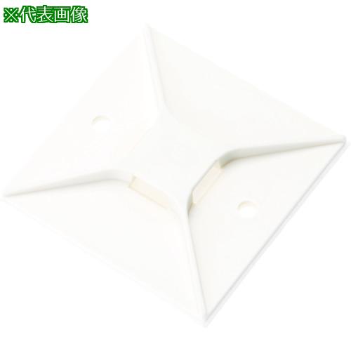 ■PANDUIT マウントベース ゴム系粘着テープ付き 白 (50個入)〔品番:ABM4HAL〕【3621456:0】[店頭受取不可]