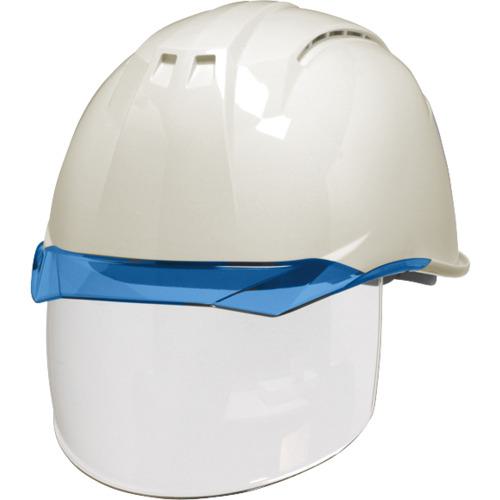 ■DIC ヒートバリア 透明バイザーヘルメット(シールド面付) AA11EVO-CSW KP 遮熱白/ブルー〔品番:AA11EVOCSWHA6KPHBWB〕【3633873:0】[送料別途見積り][法人・事業所限定][外直送][店頭受取不可] 6,383円
