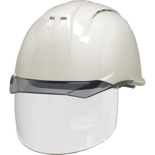 ■DIC ヒートバリア 透明バイザーヘルメット(シールド面付) AA11EVO-CSW KP 遮熱白/スモーク〔品番:AA11EVOCSWHA6KPHBWS〕【3633890:0】[送料別途見積り][法人・事業所限定][外直送][店頭受取不可]