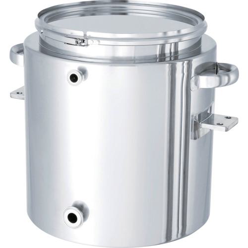 ■MONOVATE 片テーパー型ジャケット密閉容器 バンド式 ブラケット付 100L〔品番:KTTCTLJBRK47H〕【3639601:0】[法人・事業所限定][外直送元][店頭受取不可]