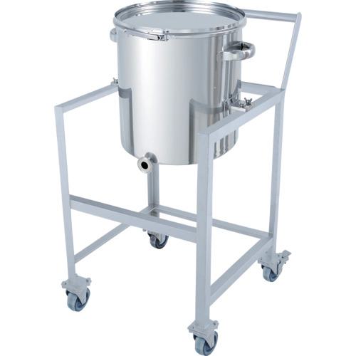 ■MONOVATE 片テーパー型バンド式密閉容器 150L 架台付(取っ手・蓋置付)〔品番:KTTCTLASCC565〕【3639602:0】[法人・事業所限定][外直送元][店頭受取不可]｜ホームセンターバロー　店