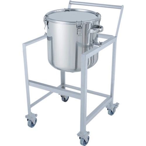 ■MONOVATE 鏡板型クリップ式密閉容器 65L 架台付(取っ手・蓋置付)〔品番:DTCTHASCC43〕【3642762:0】[法人・事業所限定][外直送元][店頭受取不可]