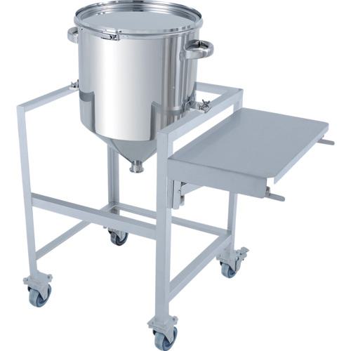 ■MONOVATE ホッパー型バンド式密閉容器 150L 架台付(作業台付)〔品番:HTCTLASCB565〕【3644351:0】[法人・事業所限定][外直送元][店頭受取不可]｜ホームセンターバロー　店