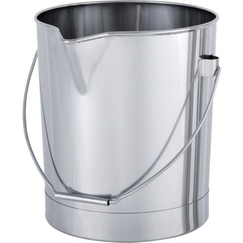■MONOVATE ステンレスバケツ目盛付(注ぎ口付) 15L〔品番:BAM15〕【3644356:0】[法人・事業所限定][外直送元][店頭受取不可]