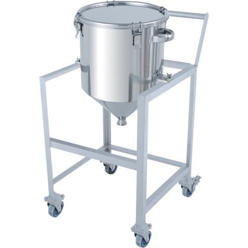 ■MONOVATE ホッパー型クリップ式密閉容器 65L 架台付(取っ手・蓋置付)〔品番:HTCTHASCC43〕【3647079:0】[法人・事業所限定][外直送元][店頭受取不可]