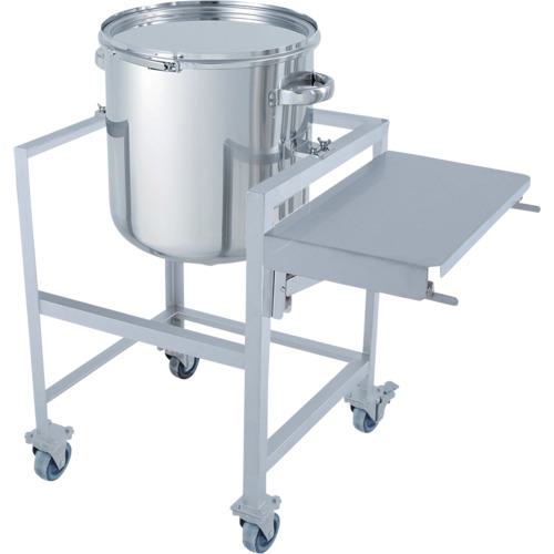 ■MONOVATE 鏡板型バンド式密閉容器 45L 架台付(作業台付)〔品番:DTCTLASCB39〕【3647128:0】[法人・事業所限定][外直送元][店頭受取不可]