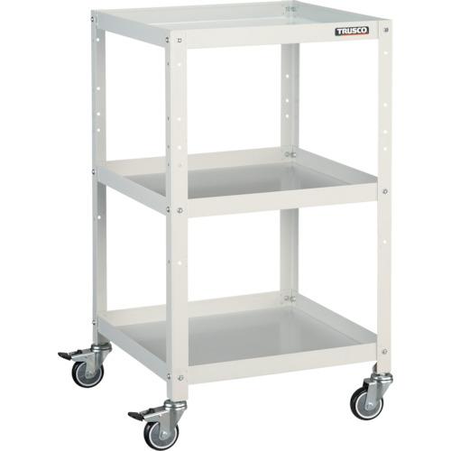 ■TRUSCO ツールワゴン ラビットワゴン 500X500 ウレタン車輪 ホワイト〔品番:RBW953UW〕【3663655:0】[直送DS][店頭受取不可]