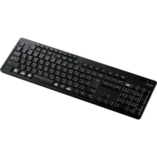 ■ELECOM フルキーボード Bluetooth 静音設計 抗菌 ブラック〔品番:TKFBM118SKBK〕【3683954:0】[店頭受取不可]