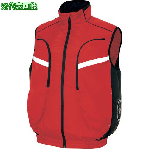 ■アイトス 物流作業対応型空調服ベスト(空調服TM) レッド 6L〔品番:AZ501950096L〕【3685626:0】[送料別途見積り][掲外取寄][店頭受取不可]