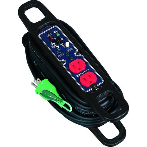 ■NICHIDO ハンドリール 電流コントロールリール 100V 3芯×10m 黒 アース付〔品番:HRCE102〕【3686132:0】[店頭受取不可]