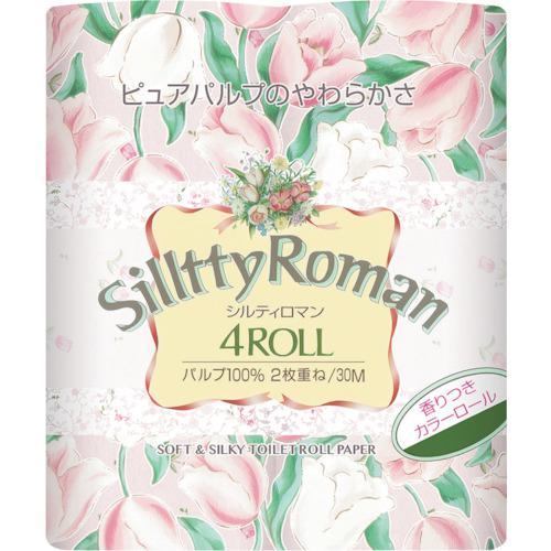 ■ネピア トイレットペーパー シルティーロマンダブル4R30M〔品番:66012〕【3686276:0】[送料別途見積り][掲外取寄][店頭受取不可]