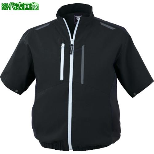 ■XEBEC 空調服制電半袖ブルゾンXE98027-90-L クロ〔品番:XE9802790L〕【3690416:0】[店頭受取不可]
