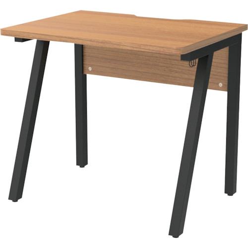 ■アールエフヤマカワ Ishaped デスク W800×D600 ウォルナット〔品番:RFILD0860DM〕【3690468:0】[法人・事業所限定][直送元][店頭受取不可]