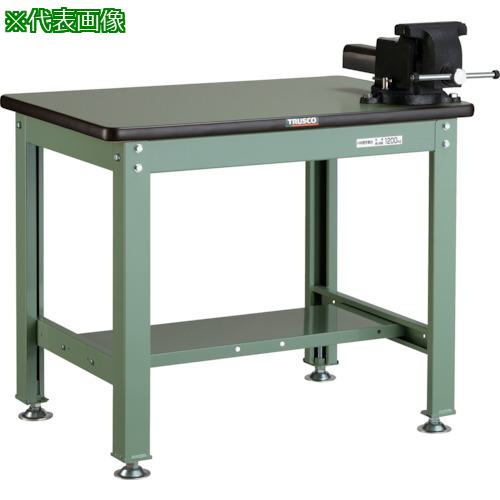 ■TRUSCO 中荷重作業台(1200kg)HW型 1200X900XH740 バイス付 グリーン色〔品番:RHW1209VRS〕【3690968:0】[法人・事業所限定][直送元][店頭受取不可]