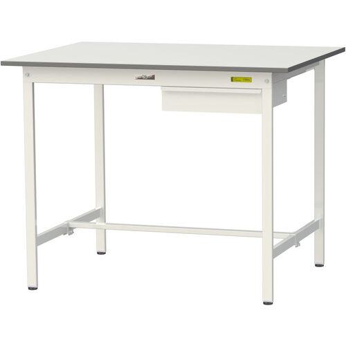■ヤマテック 軽量作業台 ワークテーブル150シリーズ 固定式 引き出し付 低圧メラミン天板 W1200×D900×H950mm シルキーホワイト〔品番:SUPH1290UWW〕【3692275:0】[法人・事業所限定][直送元][店頭受取不可]