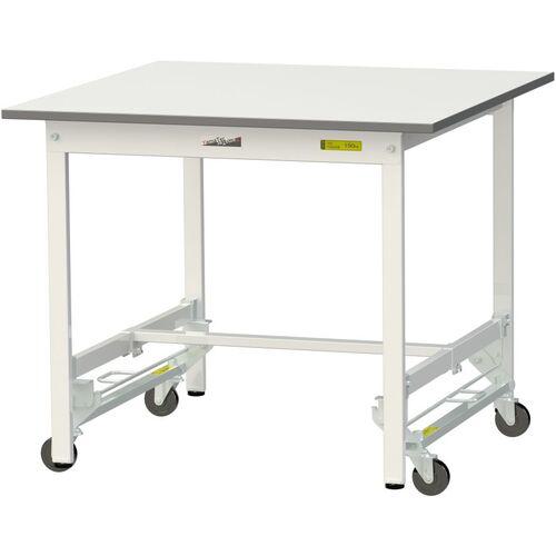 ■ヤマテック 軽量作業台 ワークテーブル150シリーズ ワンタッチ移動式 低圧メラミン天板 W900×D900×H740mm シルキーホワイト〔品番:SUPU990WW〕【3692286:0】[法人・事業所限定][直送元][店頭受取不可]