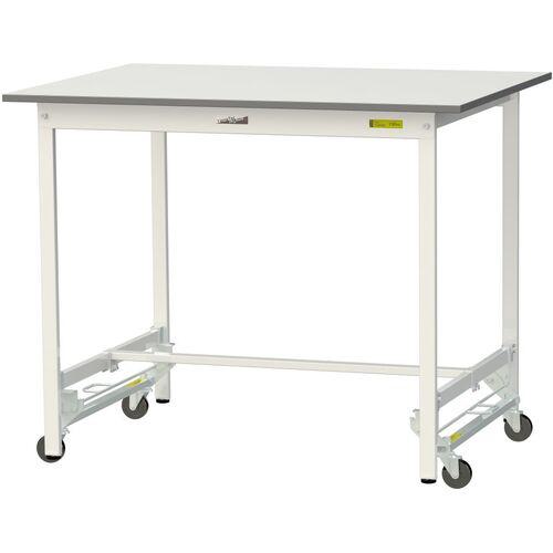 ■ヤマテック 軽量作業台 ワークテーブル150シリーズ ワンタッチ移動式 低圧メラミン天板 W1200&times;D900&times;H950mm シルキーホワイト〔品番:SUPUH1290WW〕【3692318:0】[法人・事業所限定][直送元][店頭受取不可]｜ホームセンターバロー　店