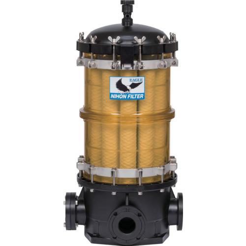 ■日本フイルター 耐熱・耐薬品性 樹脂製フィルターハウジング 「EGH-30-A-T」 (中が見える透明) 500mm15本用〔品番:EGH30AT〕【3694126:0】[送料別途見積り][法人・事業所限定][外直送][店頭受取不可]｜ホームセンターバロー　店