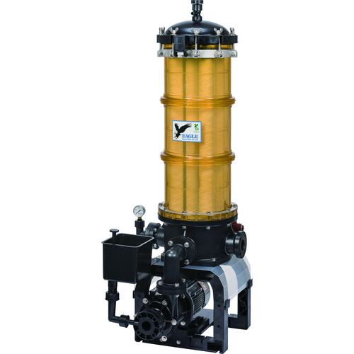 ■日本フイルター ポンプ付き樹脂製ろ過機 「EGLE-24-A-5-T」 ~23000L/h (中が見える透明) 750mm8本用 50Hz〔品番:EGLE24A5T〕【3694150:0】[送料別途見積り][法人・事業所限定][外直送][店頭受取不可] 227,502円