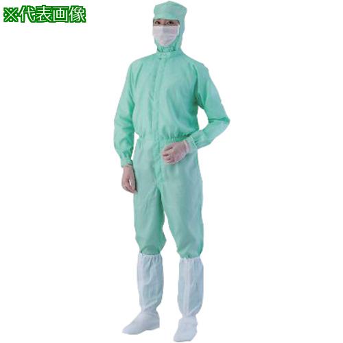 ■AS 緑3L 異物混入対策ツナギ服AS1401〔品番:4238105〕【3747044:0】[送料別途見積り][掲外取寄][店頭受取不可]
