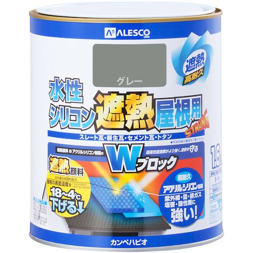 ■KANSAI 水性シリコン遮熱屋根用 グレー 1.6L《6缶入》〔品番:00377655091016〕【3763881×6:0】[送料別途見積り][法人・事業所限定][掲外取寄][店頭受取不可]