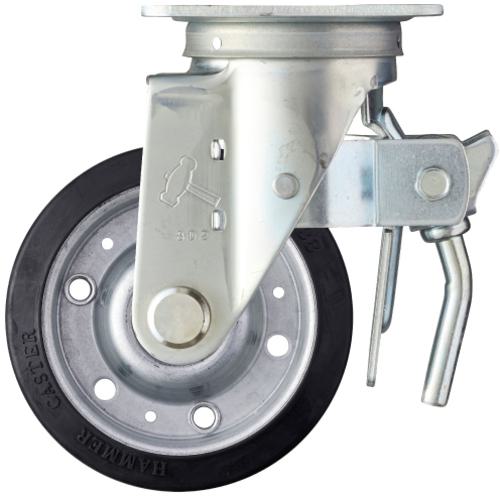 ■ハンマー 615Sシリーズ 自在SP付 特殊ゴム車輪 125mm〔品番:615SXRZ125〕【3765473:0】[送料別途見積り][掲外取寄][店頭受取不可]