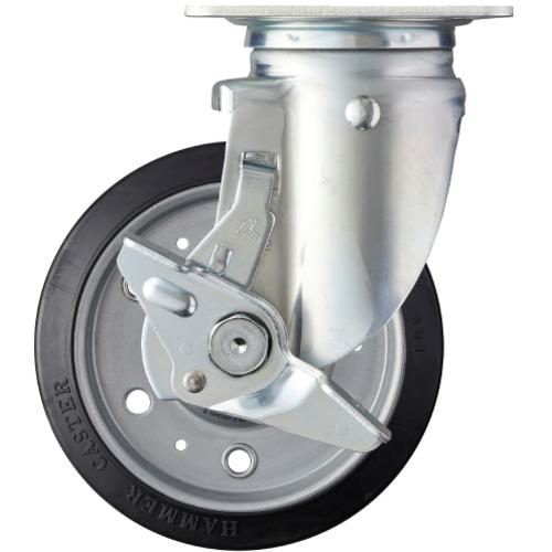 ■ハンマー 520Mシリーズ 自在SP付 特殊ゴム車輪 150mm〔品番:513MXRZ150〕【3767049:0】[送料別途見積り][掲外取寄][店頭受取不可]