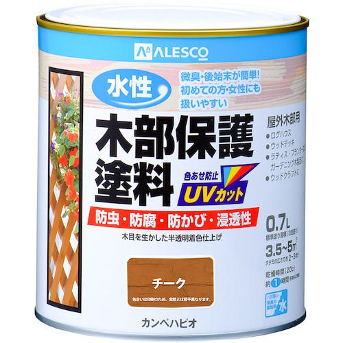 ■KANSAI 水性木部保護塗料 チーク 0.7L《6缶入》〔品番:00617653511007〕【3767091×6:0】[送料別途見積り][掲外取寄][店頭受取不可]