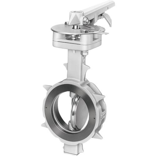 ■巴 バタフライバルブ JIS10K/50A 304YA-1T SCS13A/SCS13A/R-PTFE レバー〔品番:304YA1T50SR〕【3775407:0】[店頭受取不可]