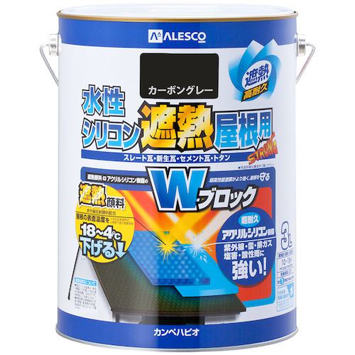 ■KANSAI 水性シリコン遮熱屋根用 カーボングレー 3L《4缶入》〔品番:00377655641030〕【3781288×4:0】[送料別途見積り][法人・事業所限定][掲外取寄][店頭受取不可]