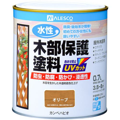 ■KANSAI 水性木部保護塗料 オリーブ 0.7L《6缶入》〔品番:00617653561007〕【3782888×6:0】[送料別途見積り][掲外取寄][店頭受取不可]